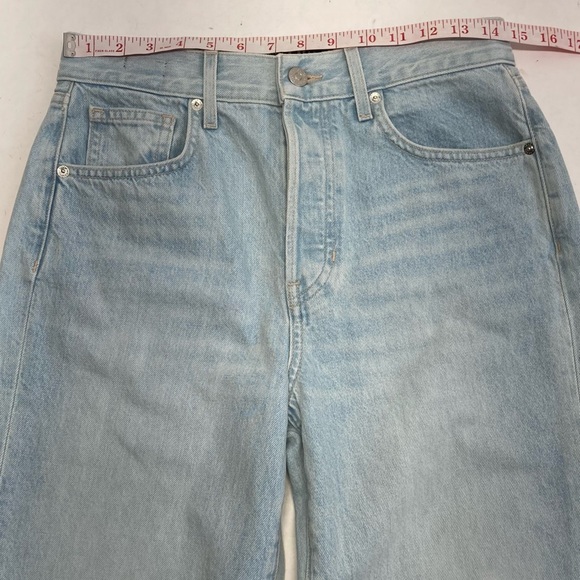 Veronica Beard Blake High-Rise Classic Straight Crop Jeans Aire Wash Size 28 - Picture 13 of 17